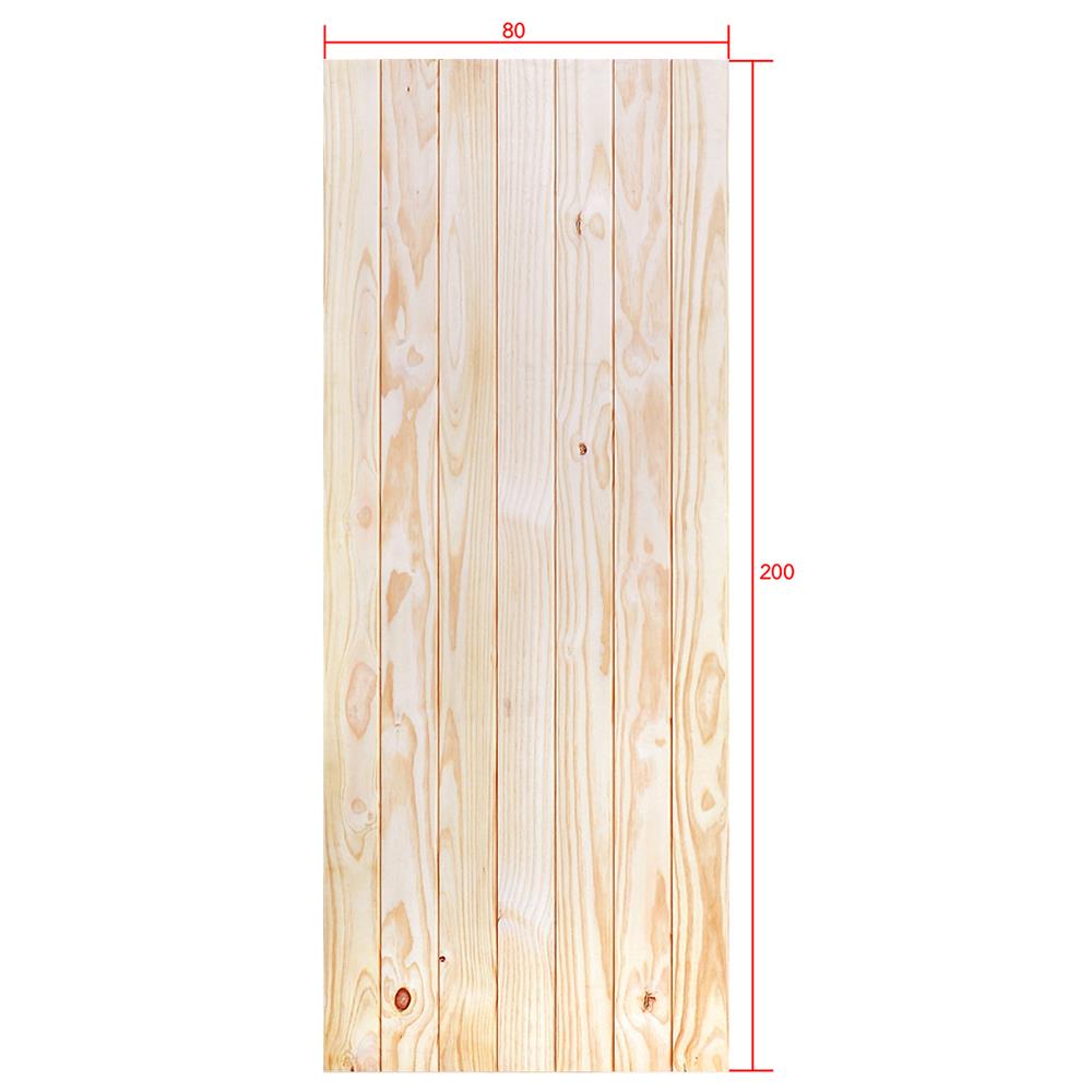 ประตูไม้สนนิวซีแลนด์ ไม่เจาะลูกบิด D2D ECO PINE-802 80x200 ซม. สีธรรมชาติ