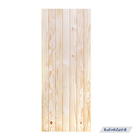 ประตูไม้สนนิวซีแลนด์ ไม่เจาะลูกบิด D2D ECO PINE-802 80x200 ซม. สีธรรมชาติ_0