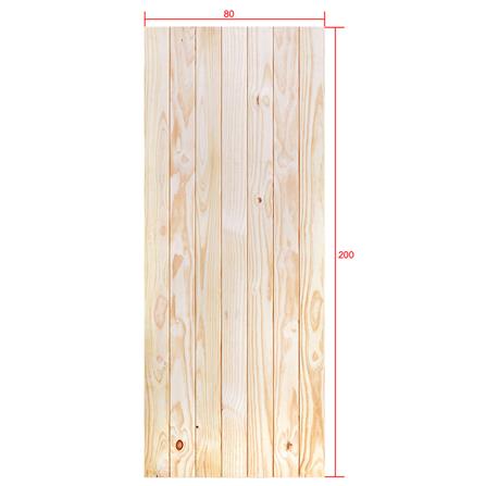 ประตูไม้สนนิวซีแลนด์ ไม่เจาะลูกบิด D2D ECO PINE-802 80x200 ซม. สีธรรมชาติ_4