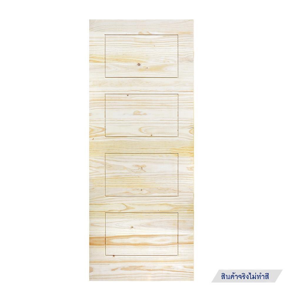 ประตูไม้สนนิวซีแลนด์ ไม่เจาะลูกบิด D2D ECO PINE-811 80x200 ซม. สีธรรมชาติ