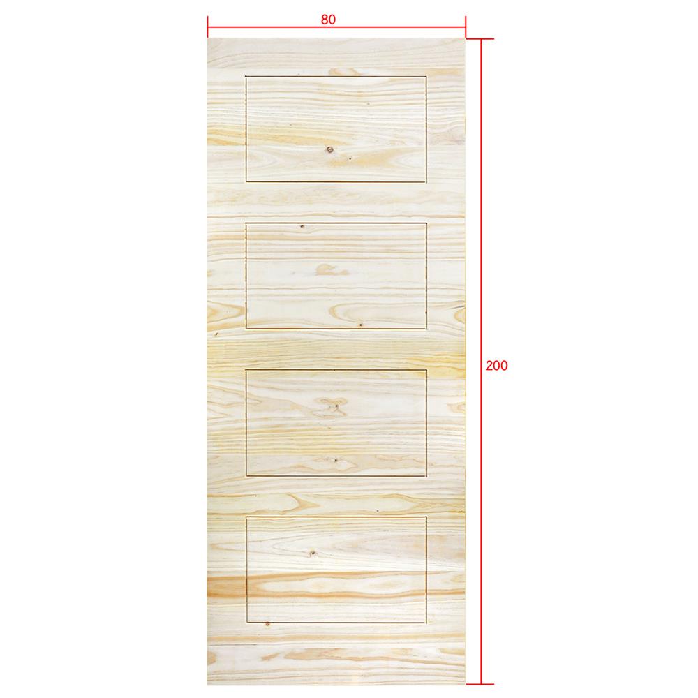 ประตูไม้สนนิวซีแลนด์ ไม่เจาะลูกบิด D2D ECO PINE-811 80x200 ซม. สีธรรมชาติ