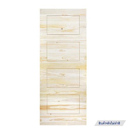 ประตูไม้สนนิวซีแลนด์ ไม่เจาะลูกบิด D2D ECO PINE-811 80x200 ซม. สีธรรมชาติ_0