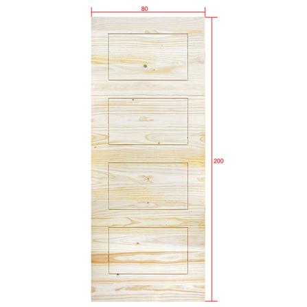 ประตูไม้สนนิวซีแลนด์ ไม่เจาะลูกบิด D2D ECO PINE-811 80x200 ซม. สีธรรมชาติ_4