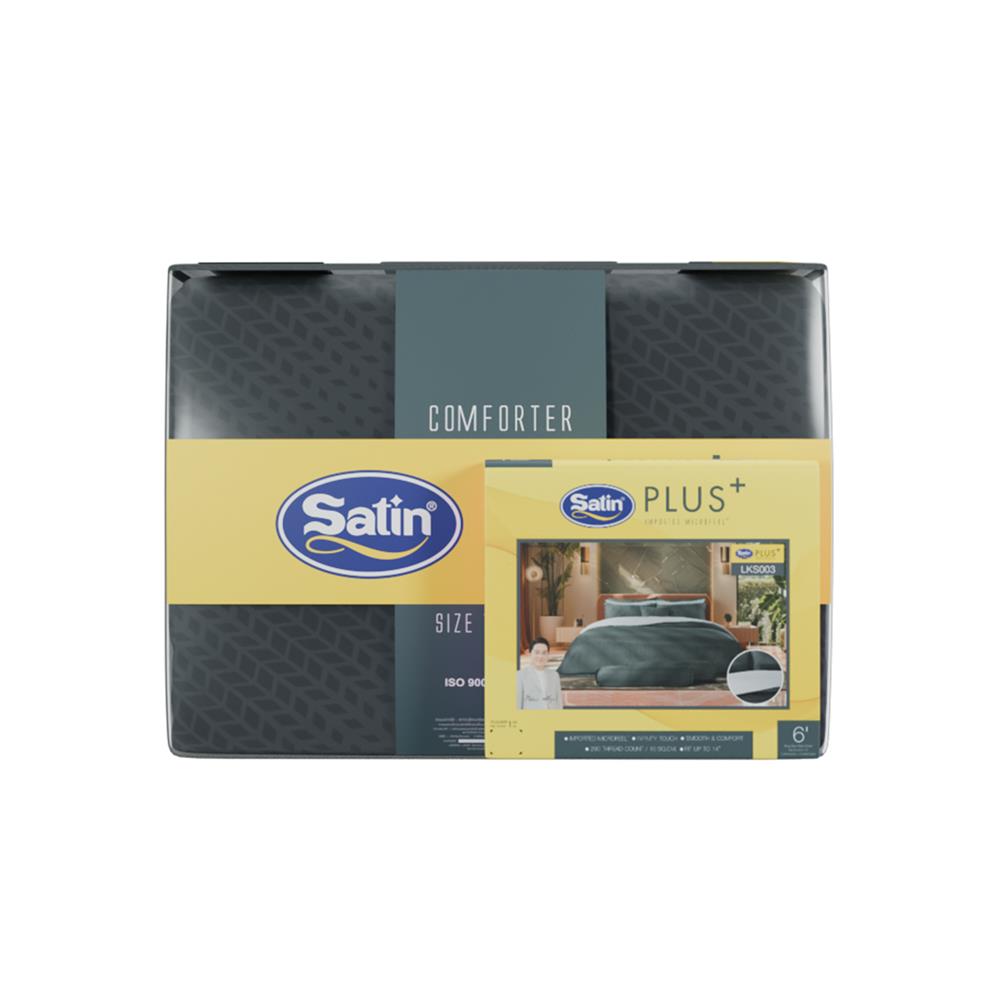 ชุดผ้าปูที่นอน 6 ฟุต (ชุด 6 ชิ้น) SATIN PLUS LUCKY ME LUCKY MORE LKS003