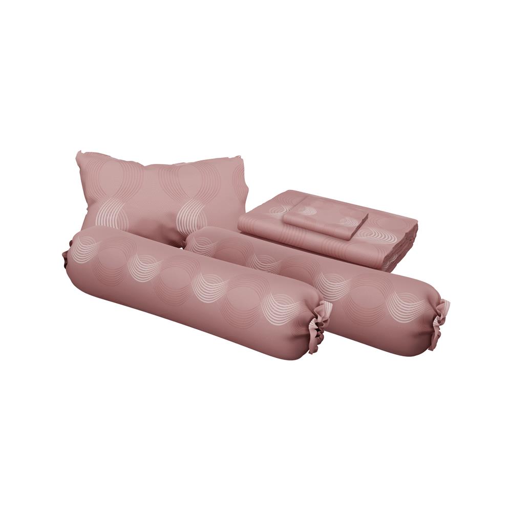 ชุดผ้าปูที่นอน 6 ฟุต (ชุด 6 ชิ้น) SATIN PLUS LUCKY ME LUCKY MORE LK072