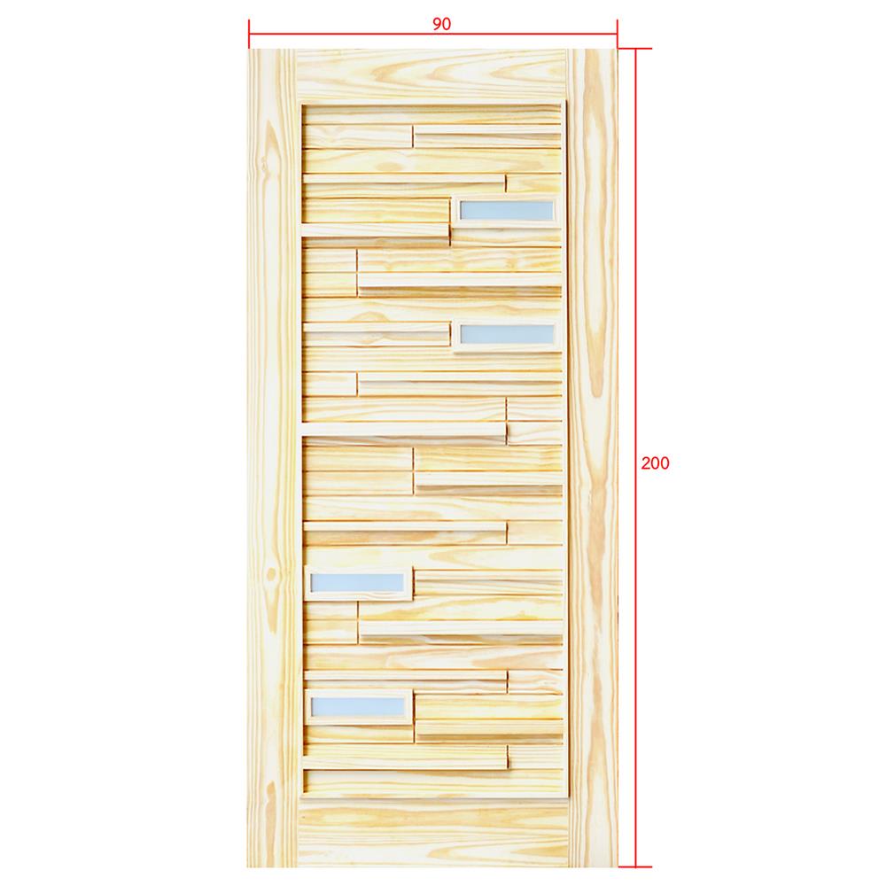 ประตูไม้สนนิวซีแลนด์ ไม่เจาะลูกบิด D2D D2D-501 PLUS 90x200 ซม. สีธรรมชาติ