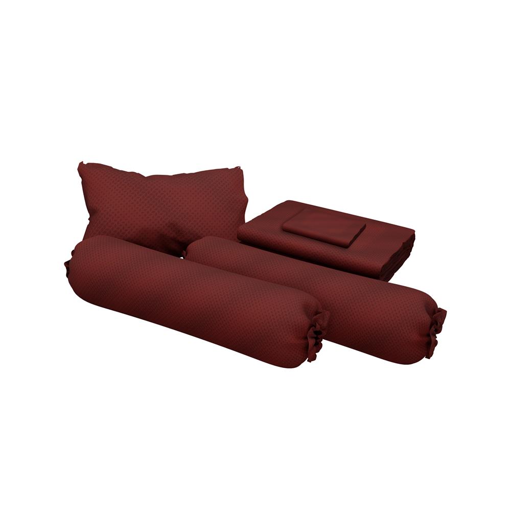 ชุดผ้าปูที่นอน 6 ฟุต (ชุด 6 ชิ้น) SATIN PLUS LUCKY ME LUCKY MORE LKS004