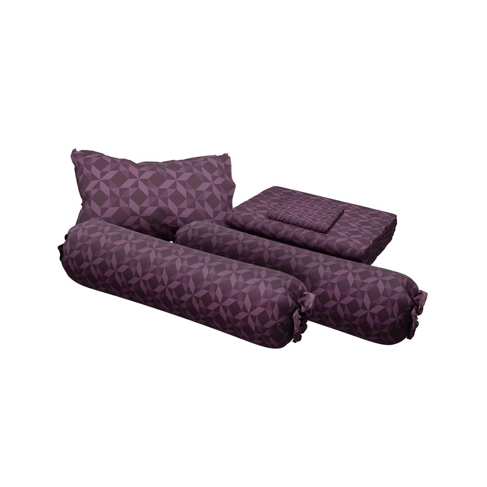 ชุดผ้าปูที่นอน 6 ฟุต (ชุด 6 ชิ้น) SATIN PLUS LUCKY ME LUCKY MORE LK071