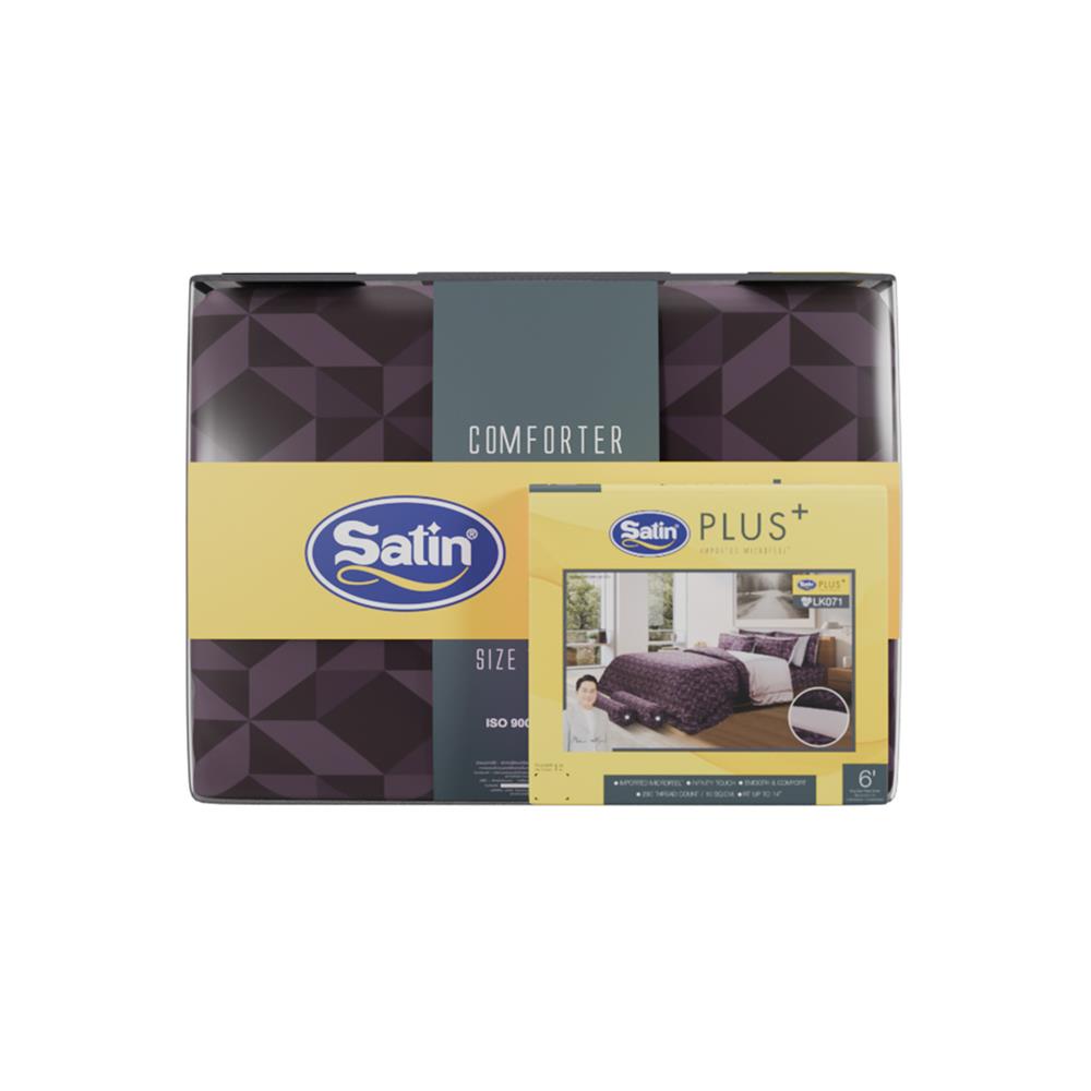 ชุดผ้าปูที่นอน 6 ฟุต (ชุด 6 ชิ้น) SATIN PLUS LUCKY ME LUCKY MORE LK071
