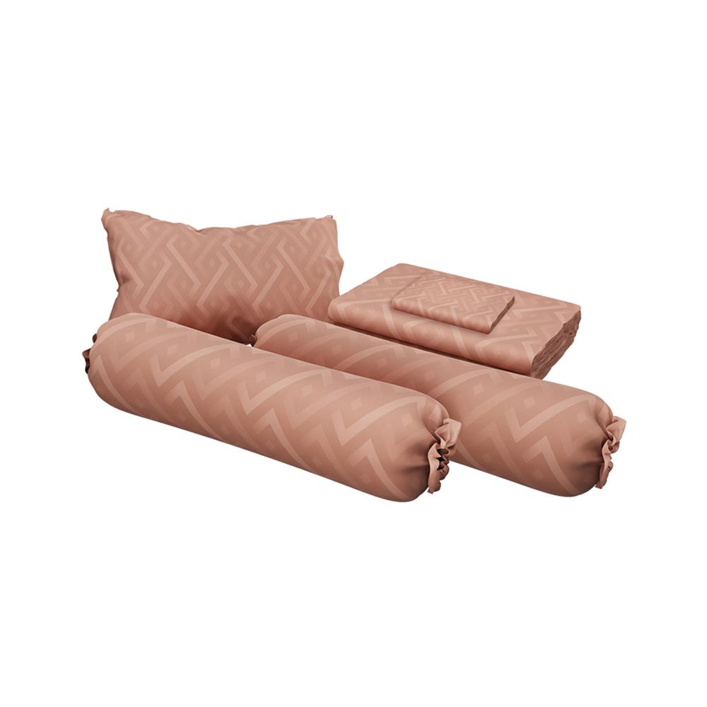 ชุดผ้าปูที่นอน 6 ฟุต (ชุด 6 ชิ้น) SATIN PLUS LUCKY ME LUCKY MORE LK069