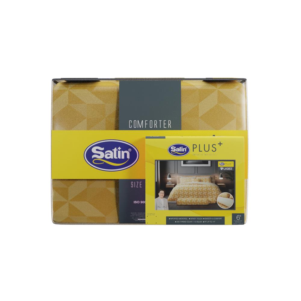ชุดผ้าปูที่นอน 6 ฟุต (ชุด 6 ชิ้น) SATIN PLUS LUCKY ME LUCKY MORE LK063