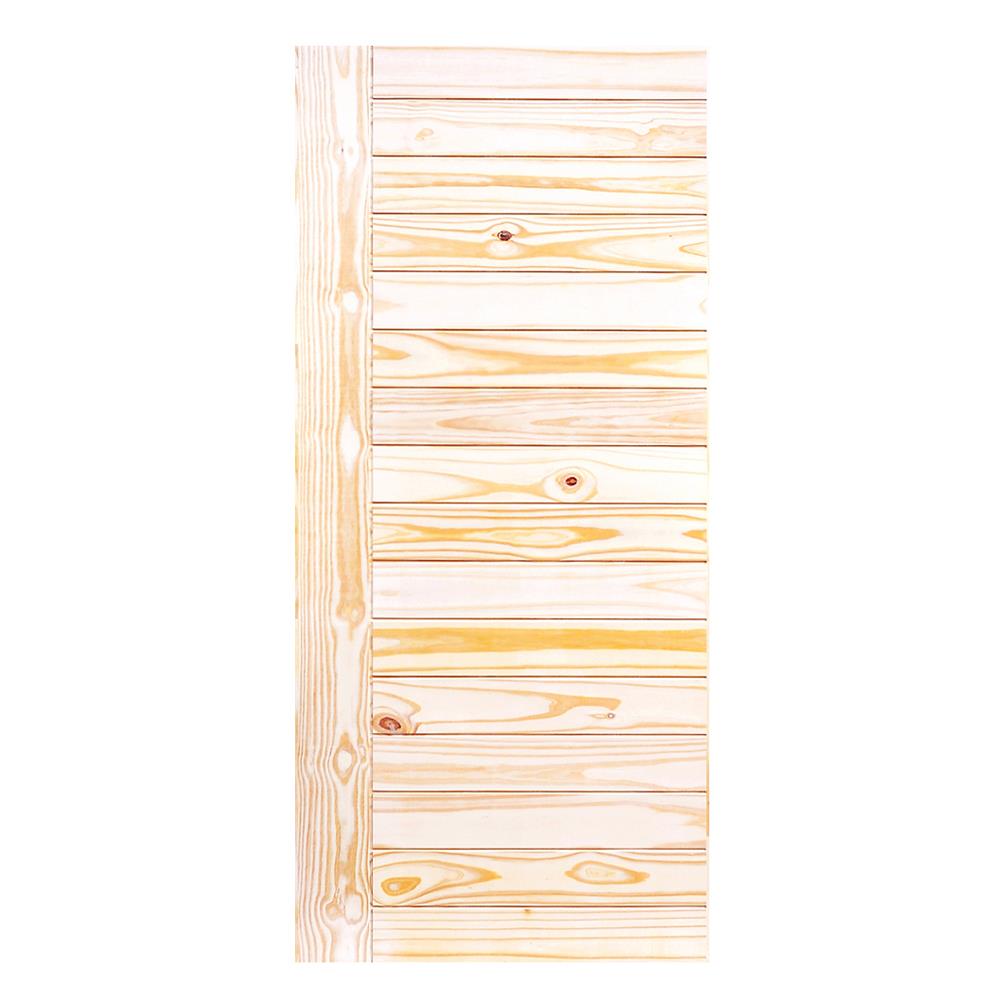 ประตูไม้สนนิวซีแลนด์ D2D ECO PINE-814 90x200 ซม. สีธรรมชาติ ไม่เจาะลูกบิด