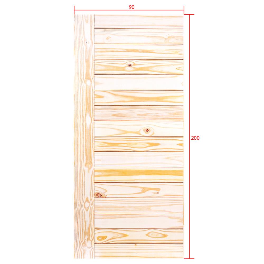 ประตูไม้สนนิวซีแลนด์ D2D ECO PINE-814 90x200 ซม. สีธรรมชาติ ไม่เจาะลูกบิด