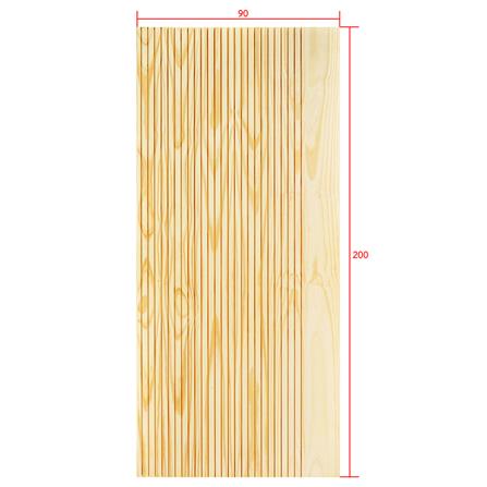 ประตูไม้สนนิวซีแลนด์ ไม่เจาะลูกบิด D2D D2D-910 90x200 ซม. สีธรรมชาติ_4