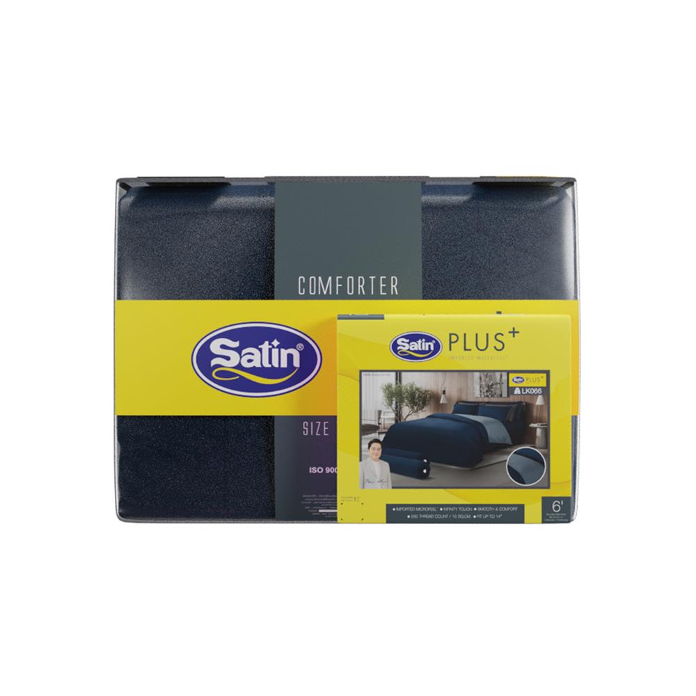 ชุดผ้าปูที่นอน 6 ฟุต (ชุด 6 ชิ้น) SATIN PLUS LUCKY ME LUCKY MORE LK066