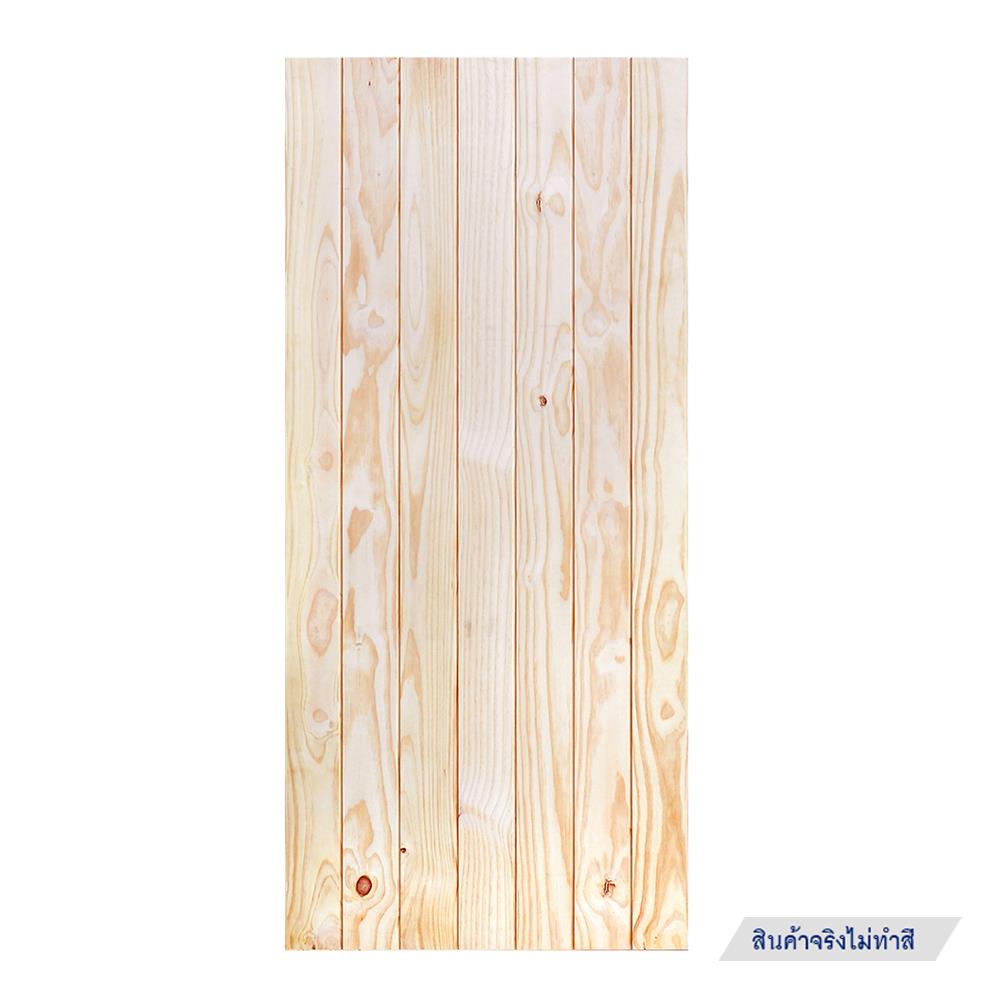 ประตูไม้สนนิวซีแลนด์ D2D ECO PINE-802 90x200 ซม. สีธรรมชาติ ไม่เจาะลูกบิด
