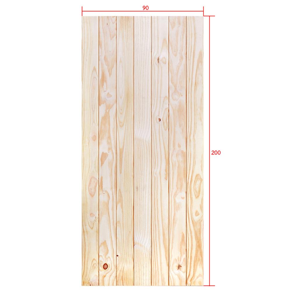 ประตูไม้สนนิวซีแลนด์ D2D ECO PINE-802 90x200 ซม. สีธรรมชาติ ไม่เจาะลูกบิด