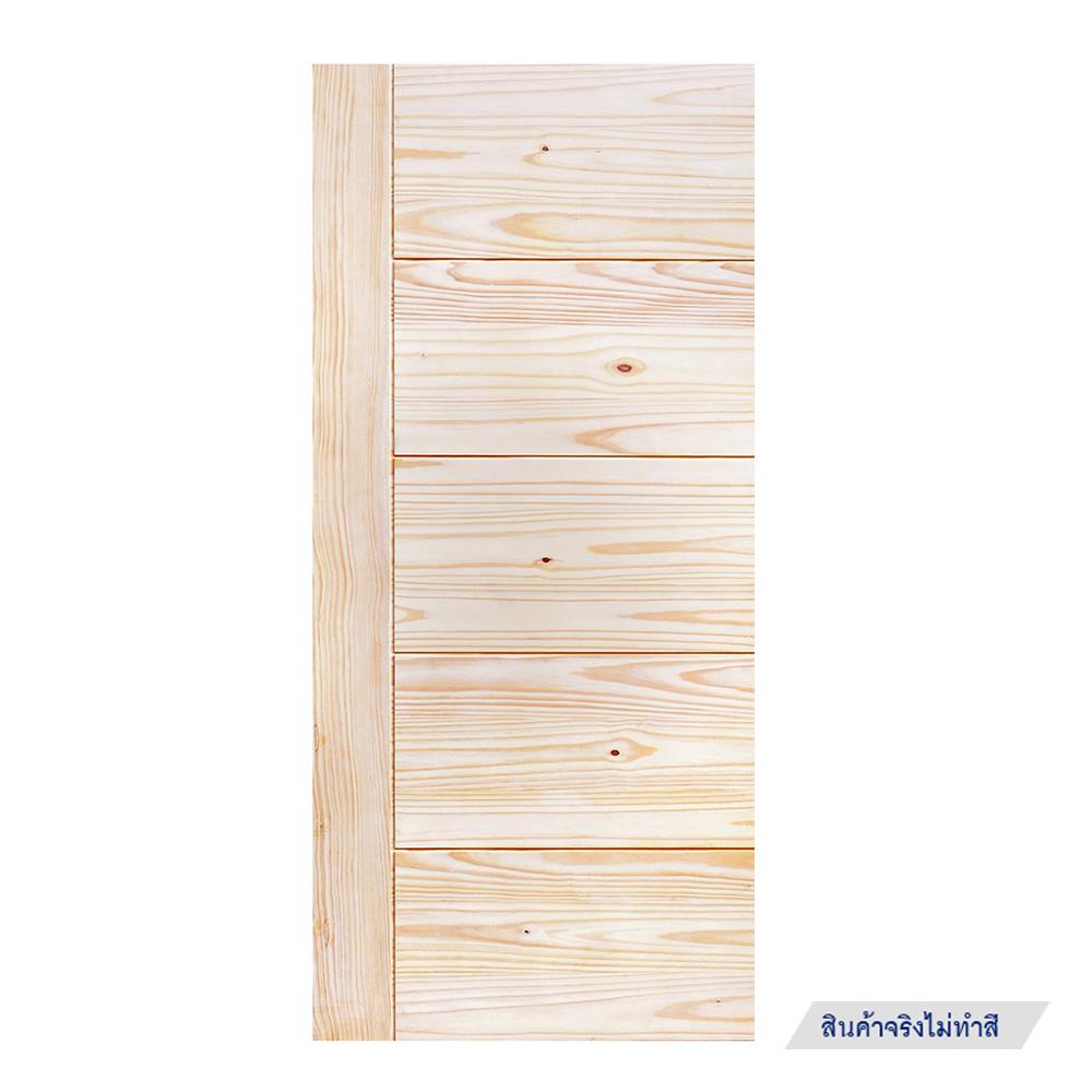 ประตูไม้สนนิวซีแลนด์ D2D ECO PINE-805 90x200 ซม. สีธรรมชาติ ไม่เจาะลูกบิด