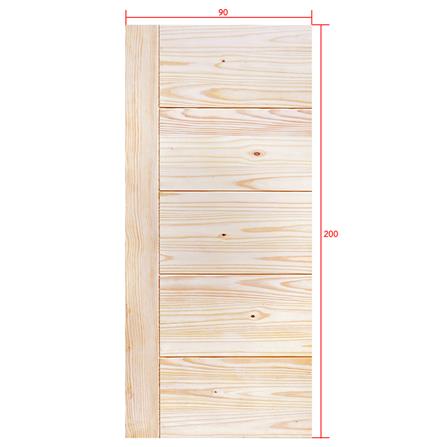 ประตูไม้สนนิวซีแลนด์ D2D ECO PINE-805 90x200 ซม. สีธรรมชาติ ไม่เจาะลูกบิด_4