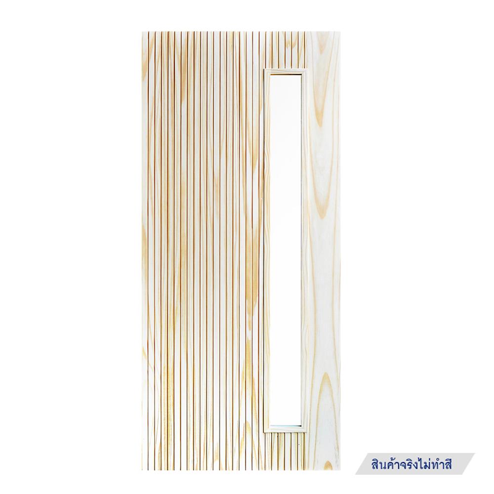 ประตูไม้สนนิวซีแลนด์ ไม่เจาะลูกบิด D2D D2D-912 90x200 ซม. สีธรรมชาติ