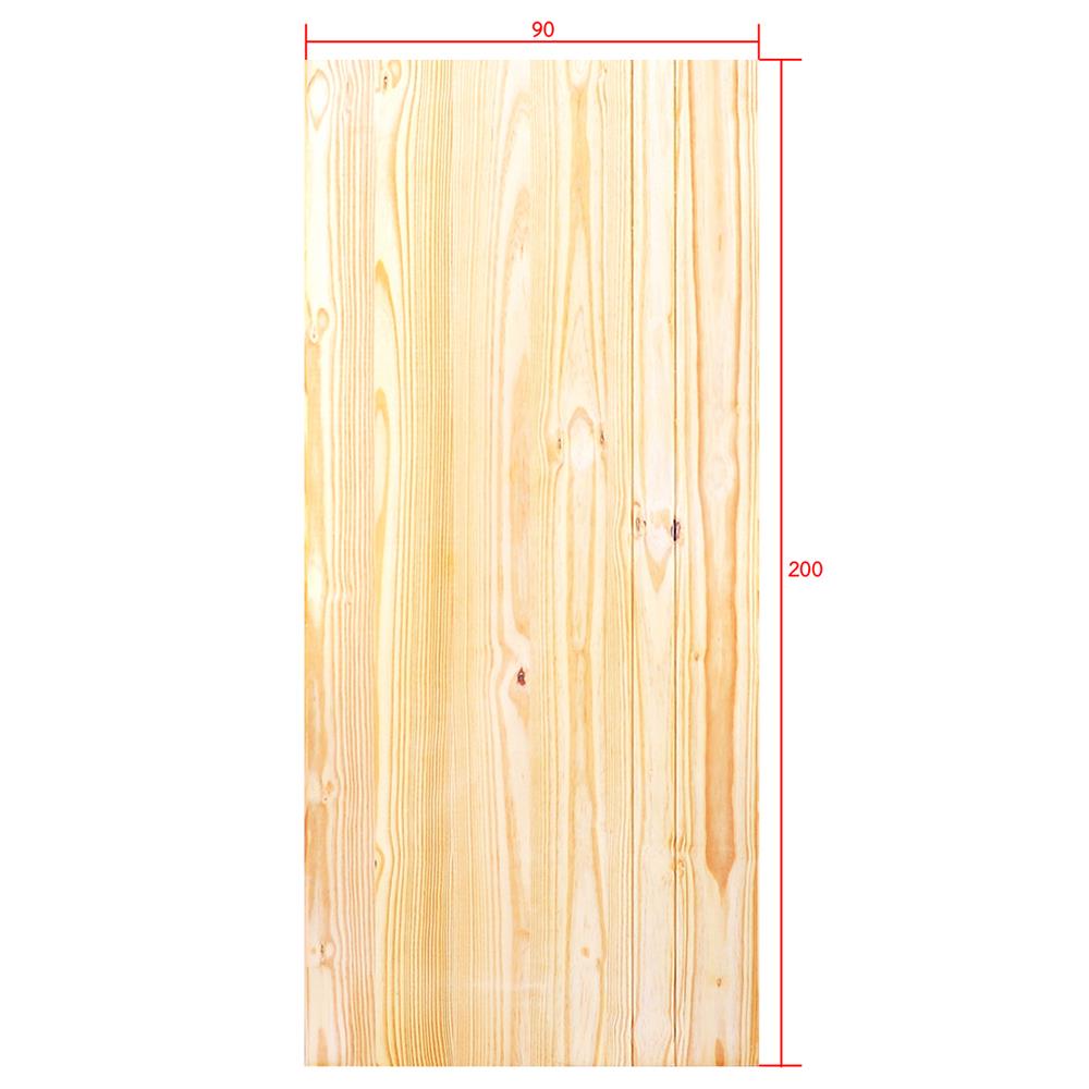 ประตูไม้สนนิวซีแลนด์ D2D ECO PINE-812 90x200 ซม. สีธรรมชาติ ไม่เจาะลูกบิด