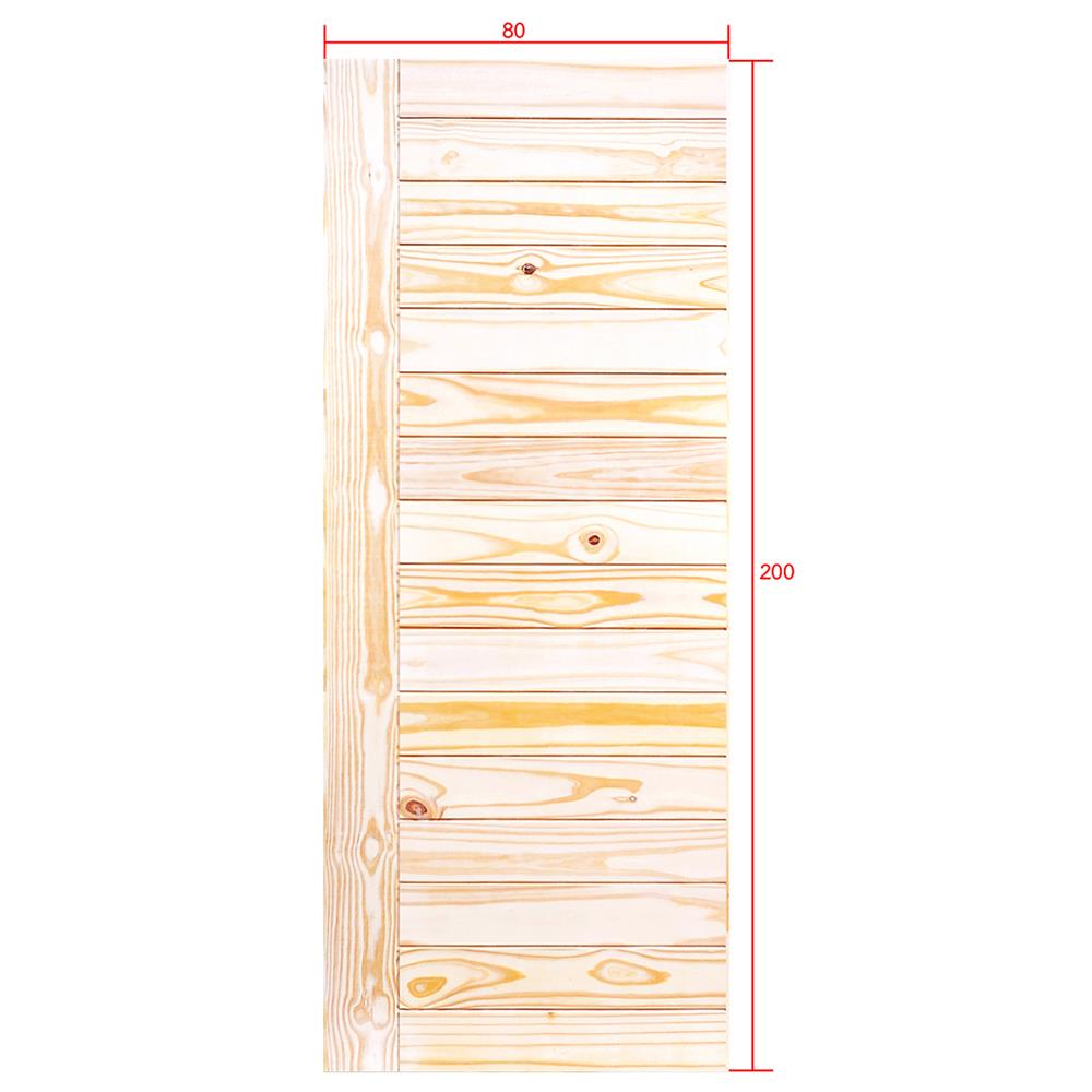 ประตูไม้สนนิวซีแลนด์ ไม่เจาะลูกบิด D2D ECO PINE-814 80x200 ซม. สีธรรมชาติ