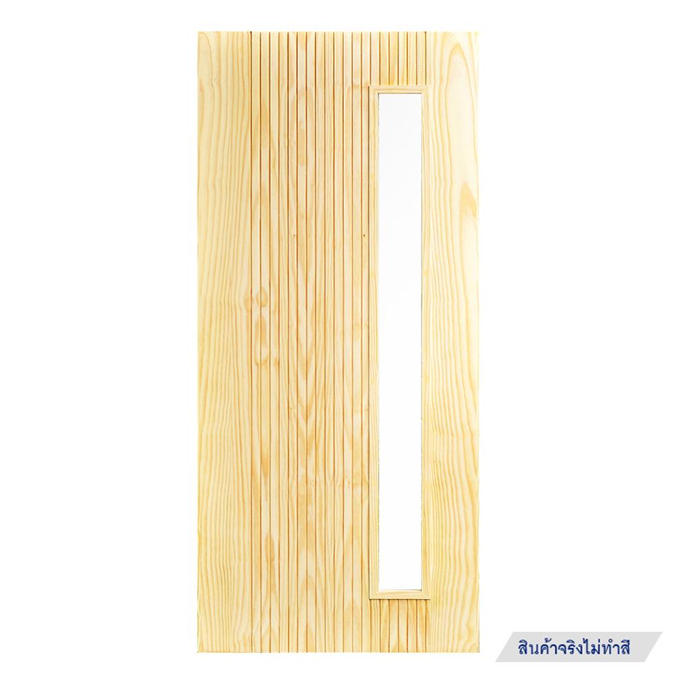 ประตูไม้สนนิวซีแลนด์ ไม่เจาะลูกบิด D2D D2D-913 90x200 ซม. สีธรรมชาติ