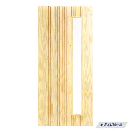 ประตูไม้สนนิวซีแลนด์ ไม่เจาะลูกบิด D2D D2D-913 90x200 ซม. สีธรรมชาติ_0