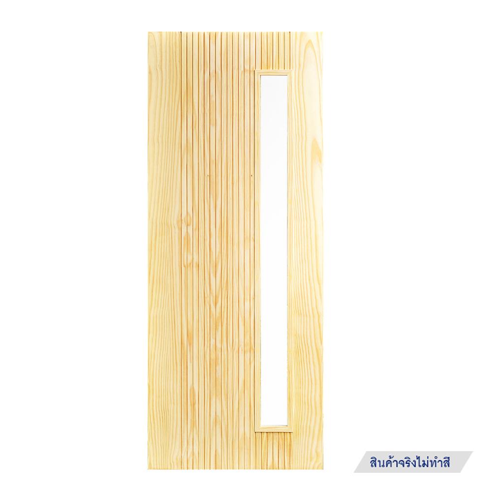 ประตูไม้สนนิวซีแลนด์ ไม่เจาะลูกบิด D2D-913 80x200 ซม. สีธรรมชาติ