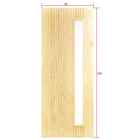 ประตูไม้สนนิวซีแลนด์ ไม่เจาะลูกบิด D2D-913 80x200 ซม. สีธรรมชาติ_4