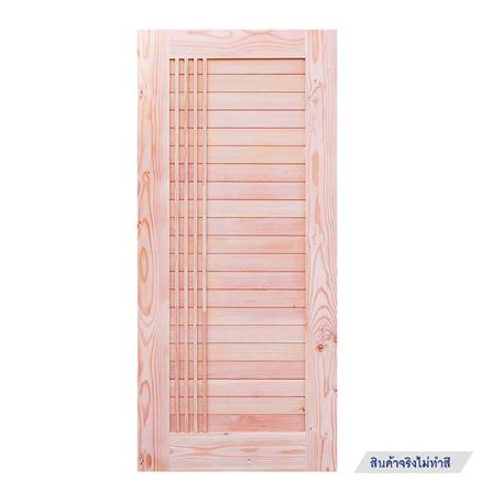 ประตูไม้สนแดง ไม่เจาะลูกบิด D2D EZERO-39 90x200 ซม. สีธรรมชาติ_0