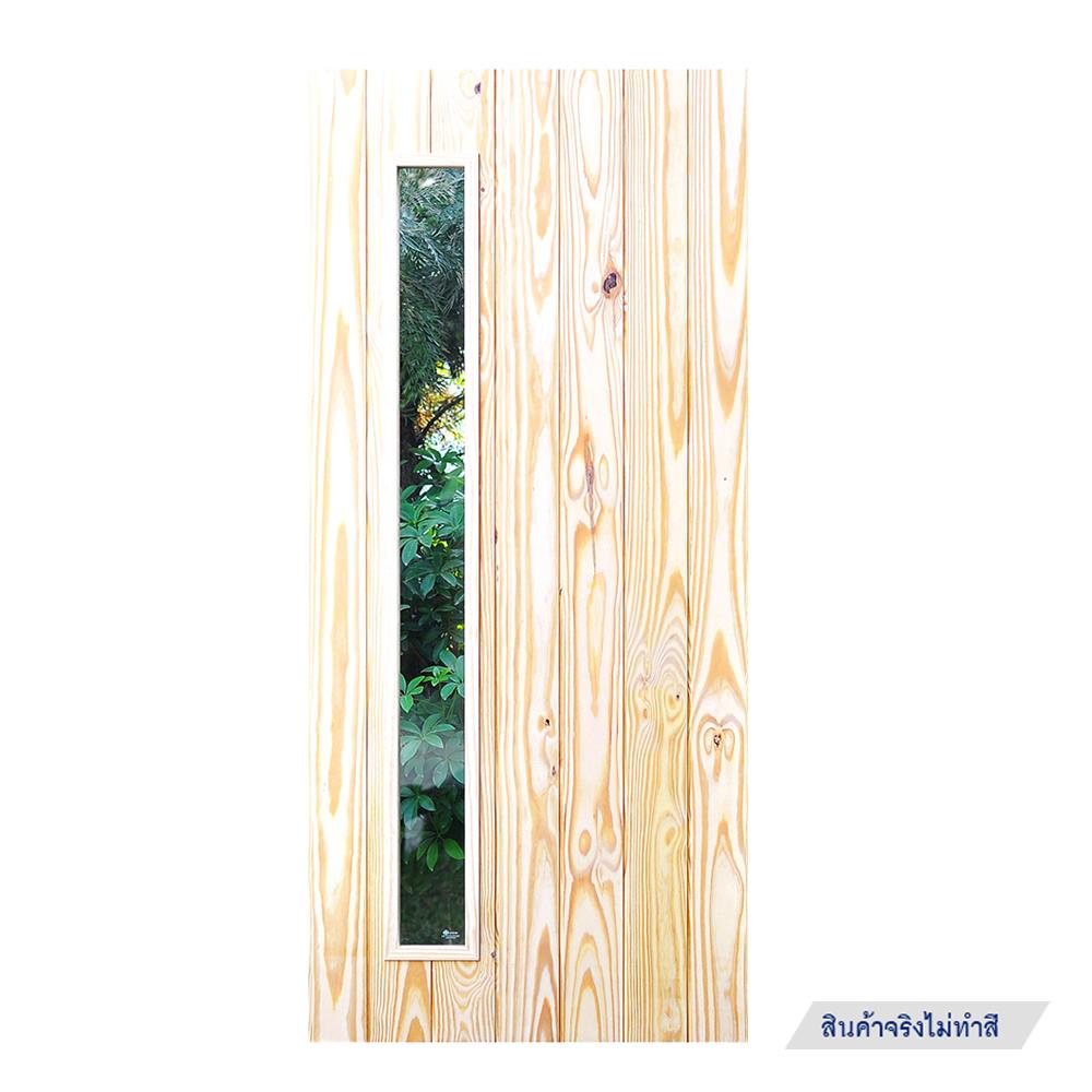 ประตูไม้สนนิวซีแลนด์ D2D ECO PINE-813 90x200 ซม. สีธรรมชาติ ไม่เจาะลูกบิด
