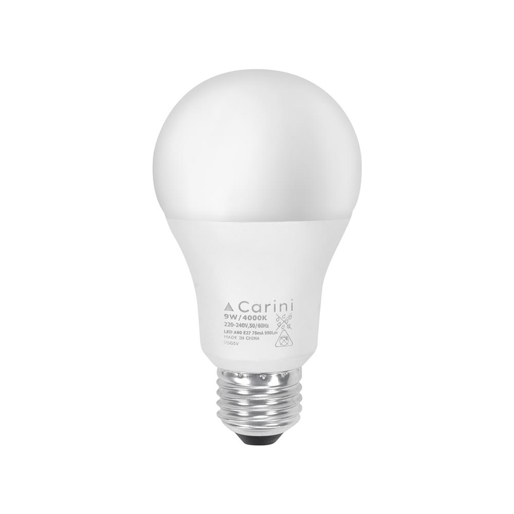 หลอด LED CARINI A60 ECOLIFE2 9 วัตต์ COOL WHITE E27 (แพ็ก 4 ชิ้น)