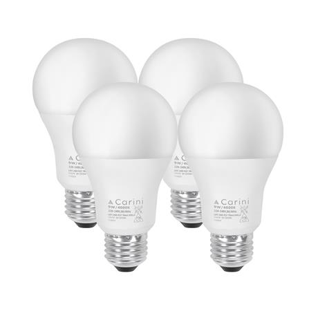 หลอด LED CARINI A60 ECOLIFE2 9 วัตต์ COOL WHITE E27 (แพ็ก 4 ชิ้น)_0