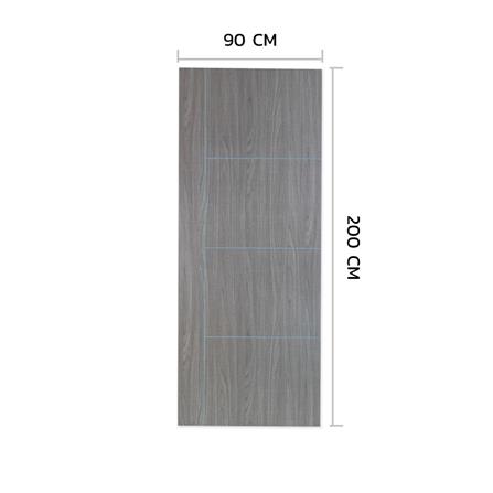 ประตูภายในเมลามีน ไม่เจาะลูกบิด METRO MD556 90x200 ซม. เซาะร่อง สี COMBI GREY_3