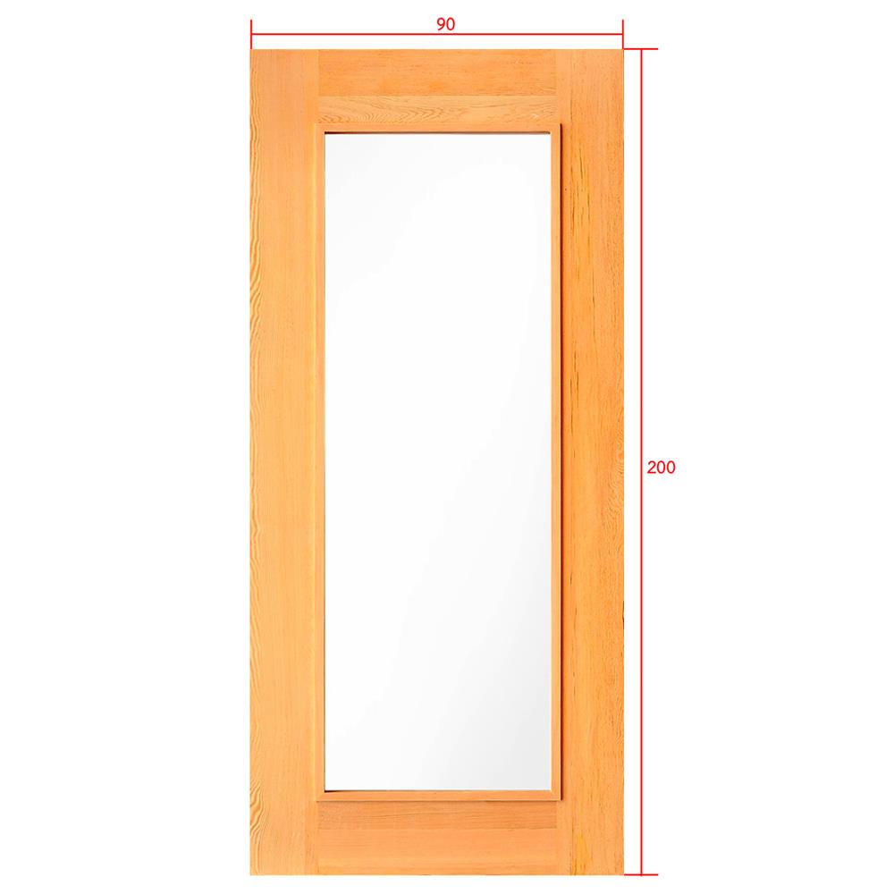 ประตูไม้ดักลาสเฟอร์ ไม่เจาะลูกบิด D2D D2D-418 90x200 ซม. สีธรรมชาติ