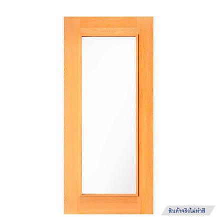 ประตูไม้ดักลาสเฟอร์ ไม่เจาะลูกบิด D2D D2D-418 90x200 ซม. สีธรรมชาติ_0