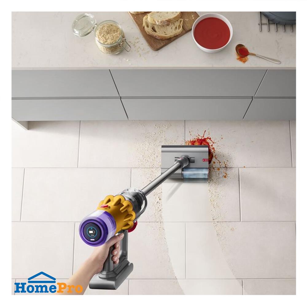 เครื่องดูดฝุ่นแบบด้าม DYSON SET SV46 V12S DETECT SLIM SUBMARINE + FLOOR DOK สี YELLOW/IRON/NICKEL