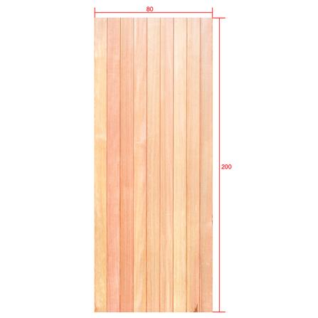 ประตูไม้ดักลาสเฟอร์ ไม่เจาะลูกบิด D2D EcoPine-802 80x200 ซม. สีธรรมชาติ_4