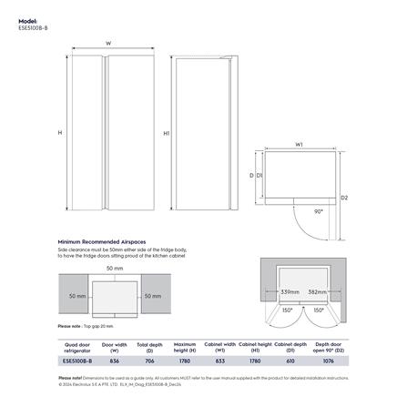 ตู้เย็น SIDE BY SIDE ELECTROLUX ESE5100B-B 17.8 คิว สีดำ อินเวอร์เตอร์_7