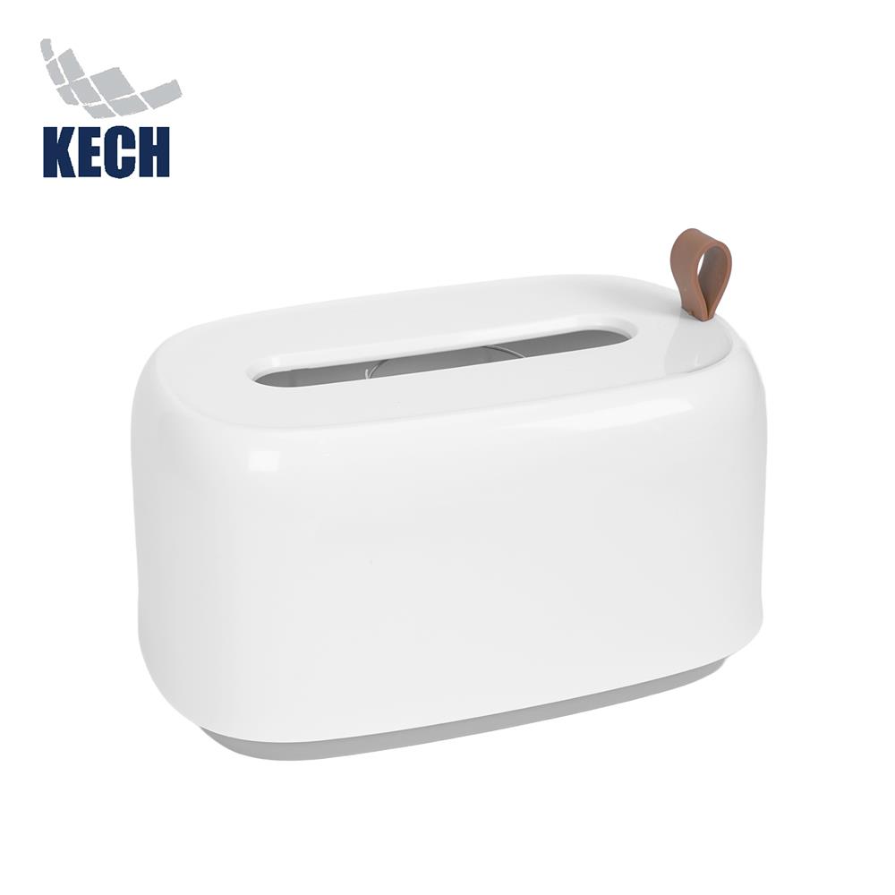 กล่องทิชชู่แผ่น KECH IVORY สีขาว