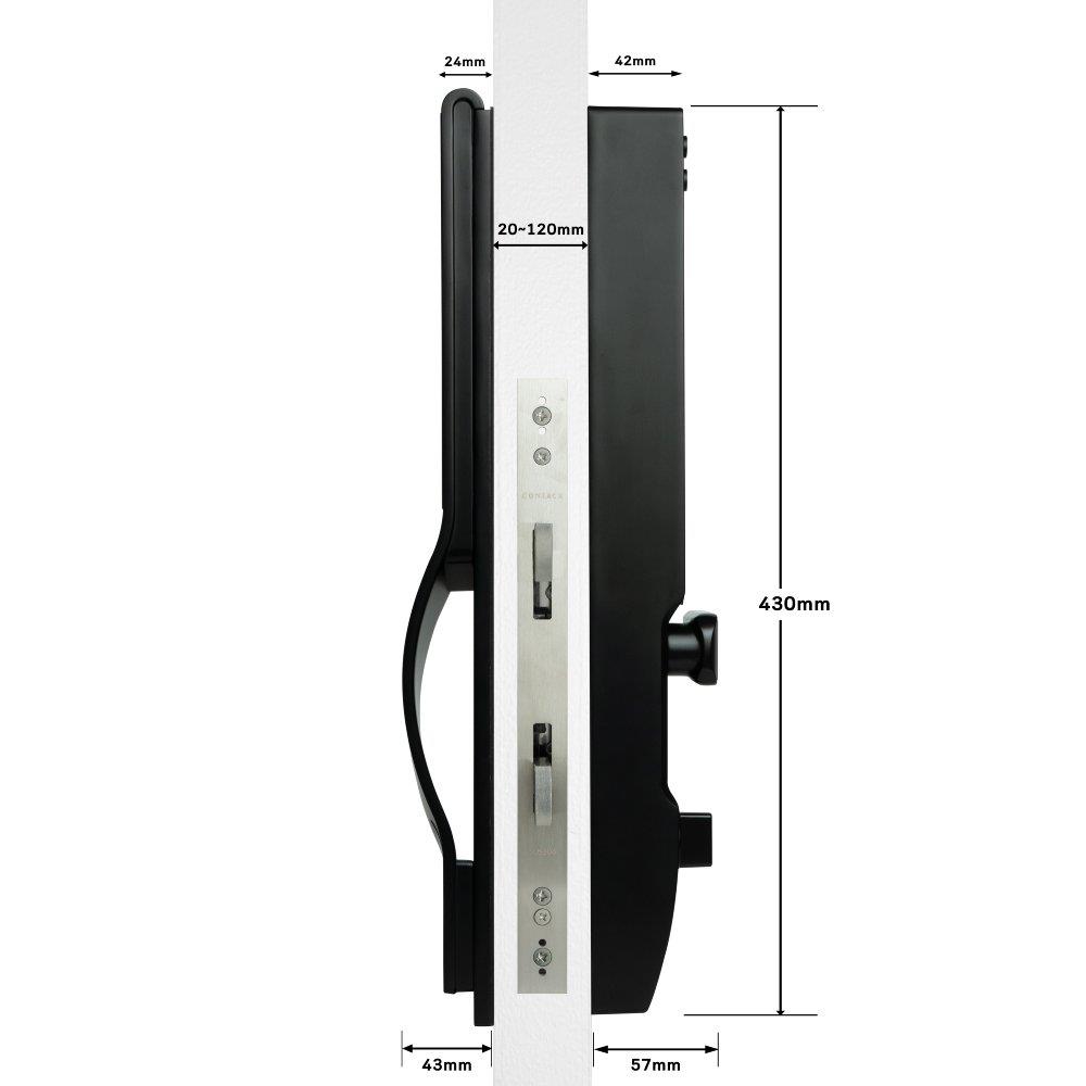 กลอนดิจิตอล CONLOCK CL-XETIA สีดำ