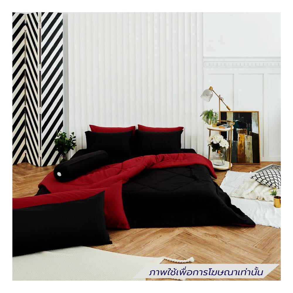 ชุดผ้าปูที่นอน 6 ฟุต (ชุด 6 ชิ้น) SANTA BEDDING สี BLACK/RED