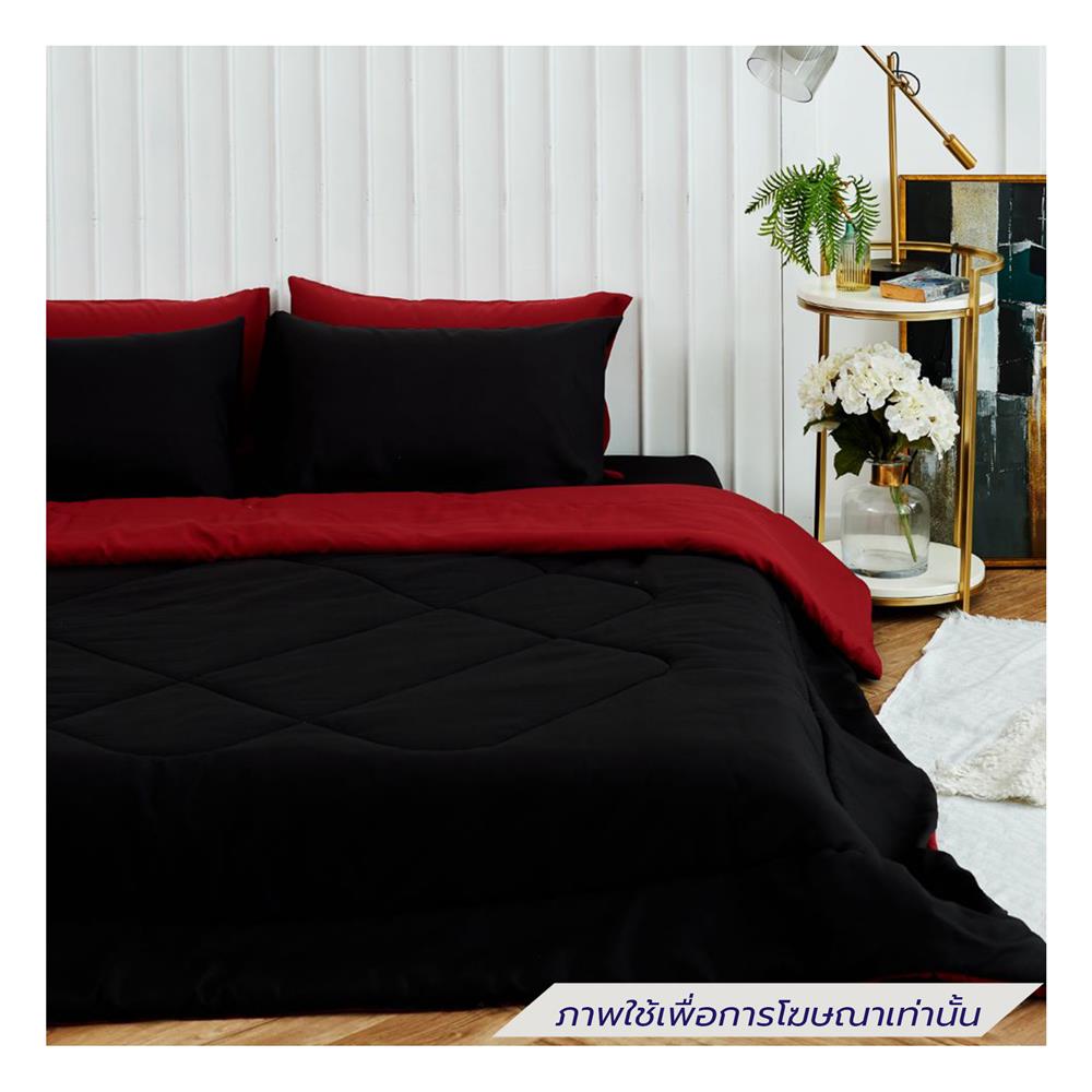 ชุดผ้าปูที่นอน 6 ฟุต (ชุด 6 ชิ้น) SANTA BEDDING สี BLACK/RED