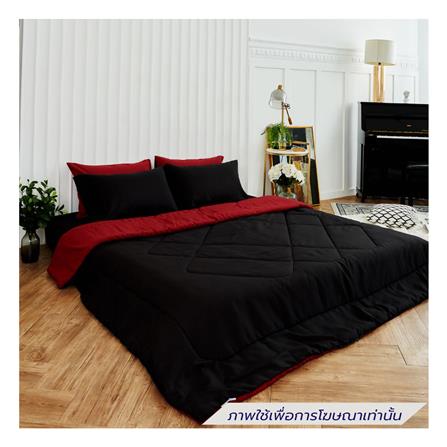 ชุดผ้าปูที่นอน 6 ฟุต (ชุด 6 ชิ้น) SANTA BEDDING สี BLACK/RED_1
