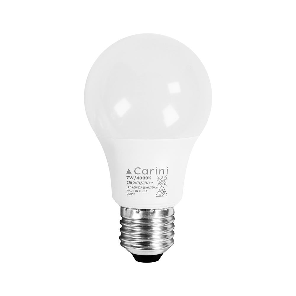 หลอด LED CARINI A60 ECOLIFE2 7 วัตต์ COOL WHITE E27 (แพ็ก 4 ชิ้น)