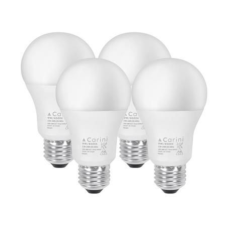 หลอด LED CARINI A60 ECOLIFE2 9 วัตต์ DAYLIGHT E27 (แพ็ก 4 ชิ้น)