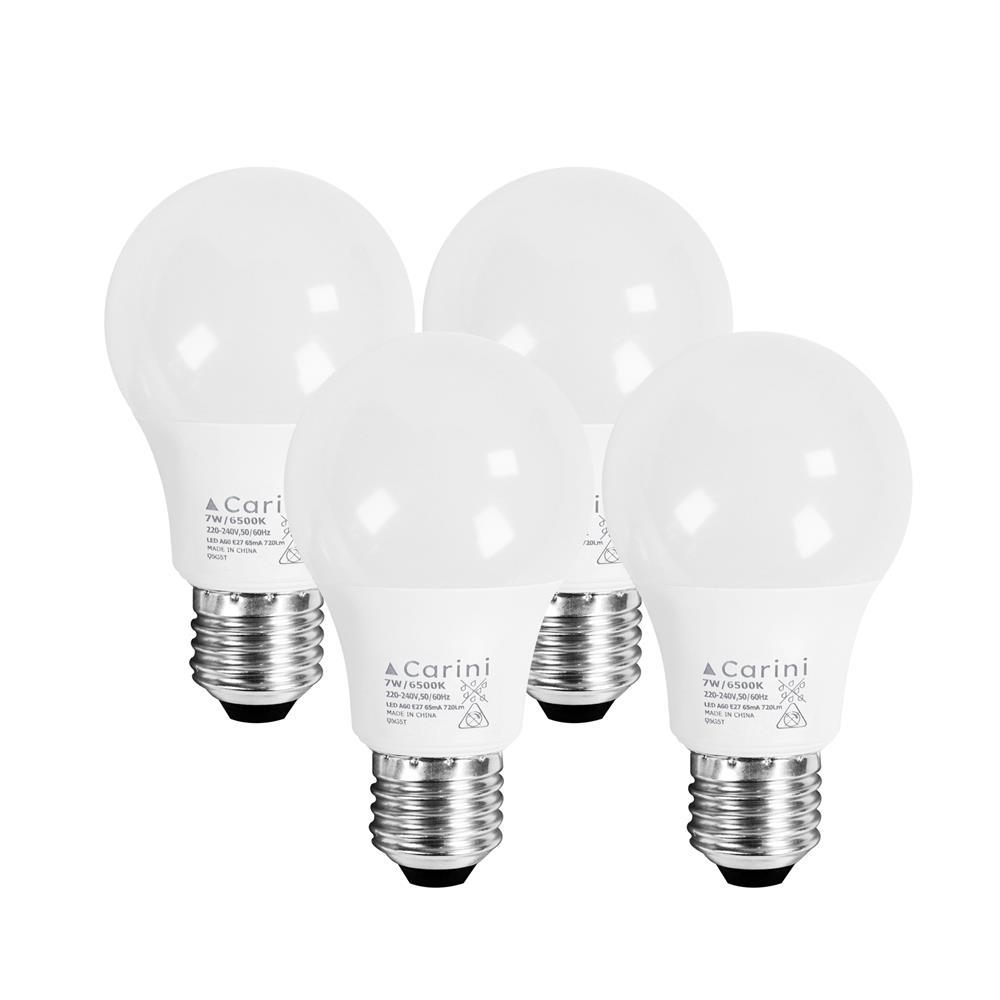 หลอด LED CARINI A60 ECOLIFE2 7 วัตต์ DAYLIGHT E27 (แพ็ก 4 ชิ้น)