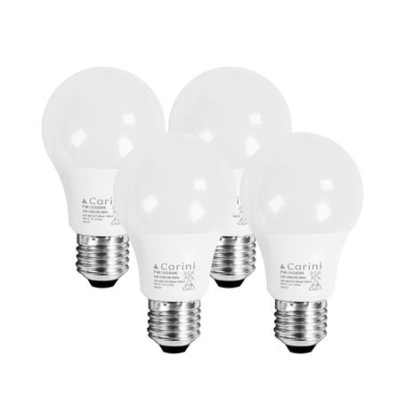 หลอด LED CARINI A60 ECOLIFE2 7 วัตต์ DAYLIGHT E27 (แพ็ก 4 ชิ้น)