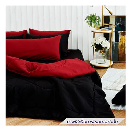 ชุดผ้าปูที่นอน 5 ฟุต (ชุด 6 ชิ้น) SANTA BEDDING สี BLACK/RED_3